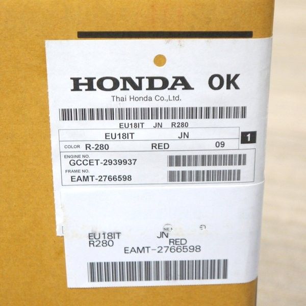 ホンダ おはよう インバーター発電機 EU18i 未使用 ポータブル ホンダ おはよう インバーター発電機 EU18i 未使用 ポータブル
