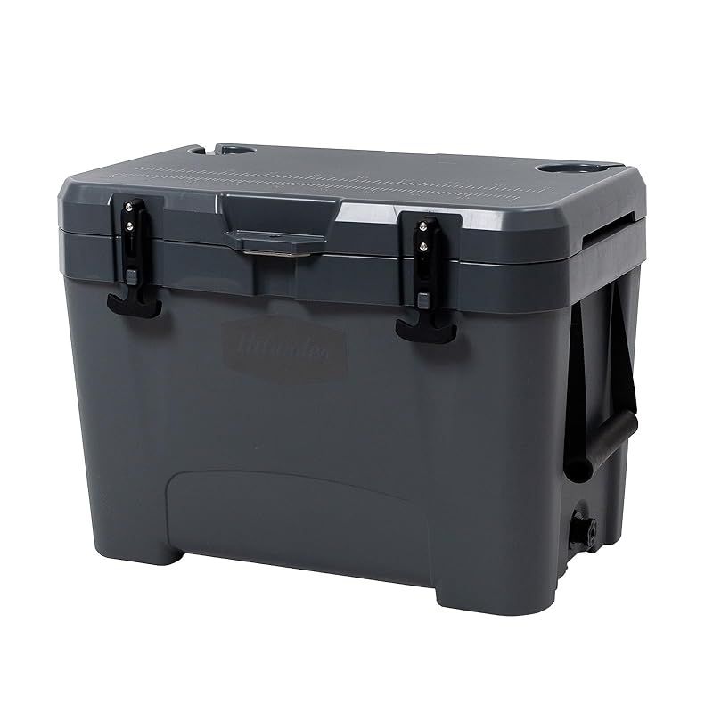Hilander(ハイランダー) ハイランドクーラーボックス 35L クーラーBOX ハードクーラーボックス 最大氷保持期間4日間 保冷力 頑丈 キャンプ 釣り 運動会 ピクニック 夏フェス BBQ おしゃれ かわいい コスパ 保冷ボックス ダークグレー