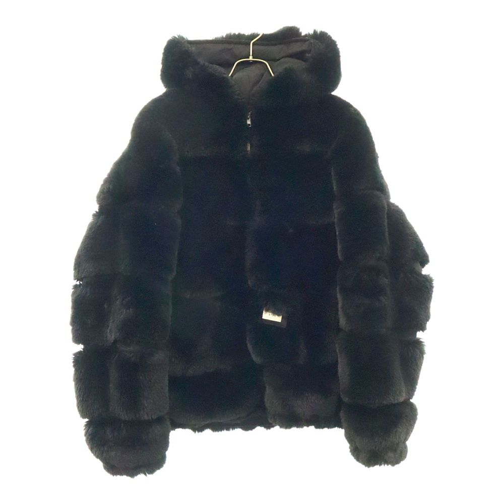 SUPREME (シュプリーム) 21AW ×WTAPS Faux Fur Hooded Jacket ダブルタップス フェイクファー フード ジップアップジャケット アウター ブラック