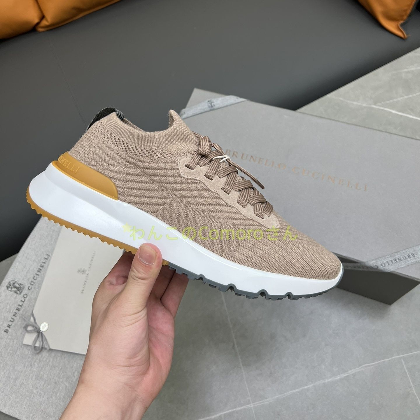 ブルネロクチネリ スニーカー スエード×ナイロン グレー BRUNELLO CUCINELLI - ブルネロクチネリ BRUNELLO CUCINELLI