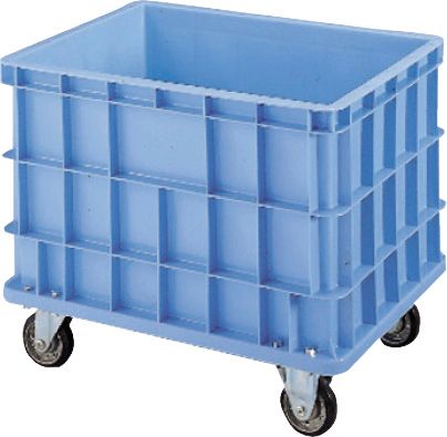 セキスイ ボックスコンテナ S-200 キャスター 栓付 ブルー