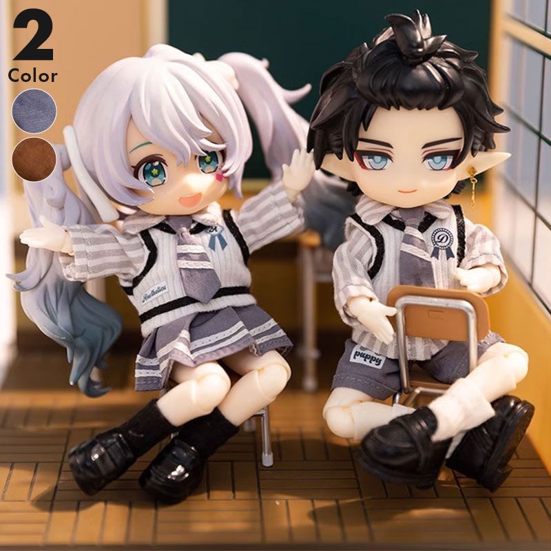 オビツ11 ドール服 ob11 制服風セットアップ 撮影小物 ぬい撮り 人形用