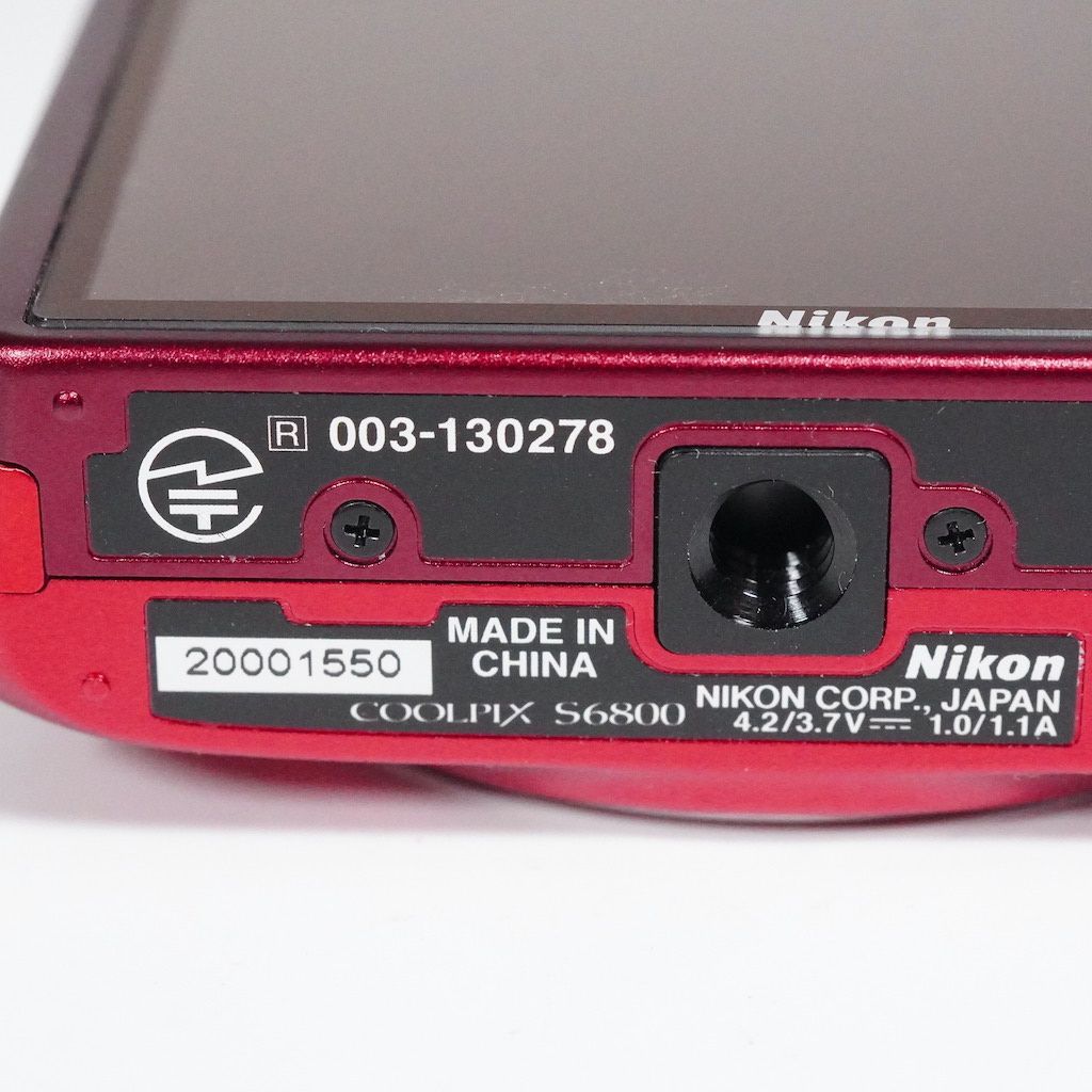 Nikon ニコン COOLPIX S6800 レッド 元箱 動作OK 1週間保証