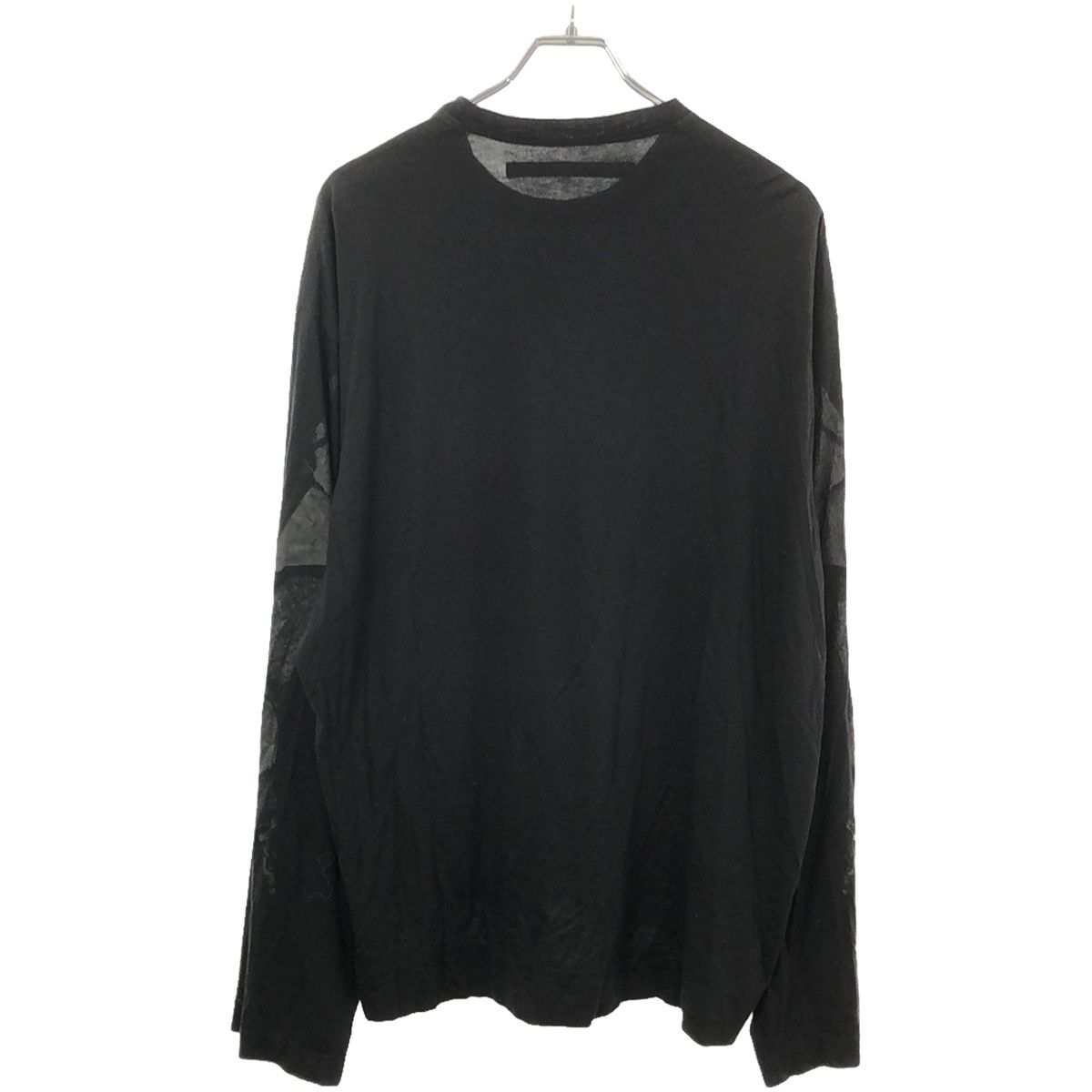 JULIUS ユリウス 23AW COTTON MODAL JERSEY コットンモダールジャージーカットソー 837CPM2 ブラック 2