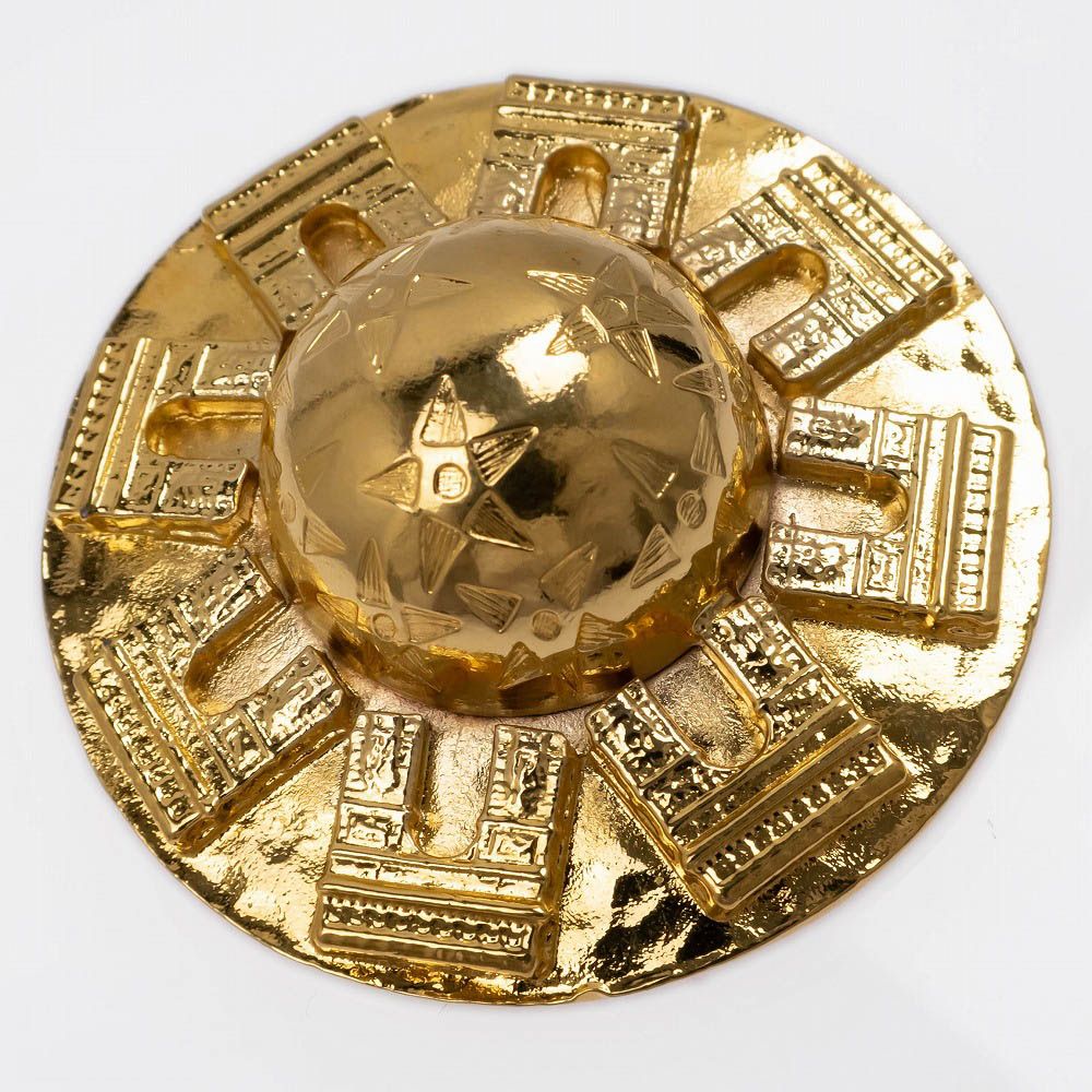 名東】【CELINE】セリーヌ ブローチ ゴールド ドームモチーフ 凱旋門