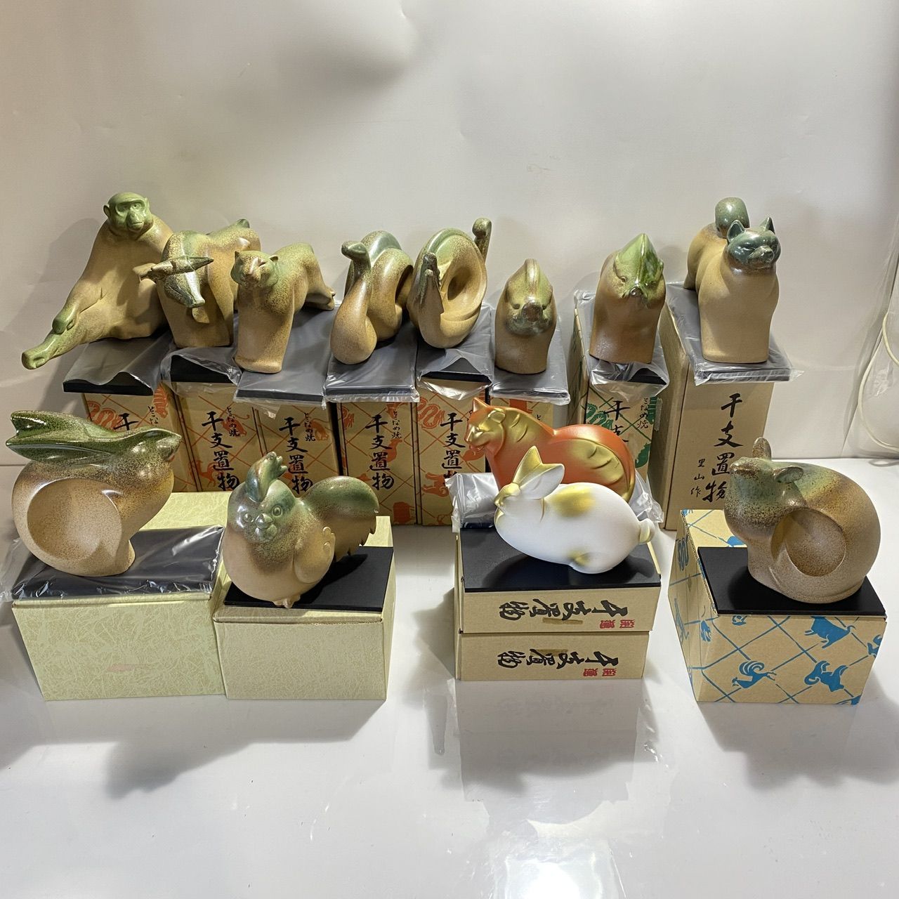 干支 置物 まとめ売り 13匹 常滑焼 (管理番号：OKU9745/J2-140