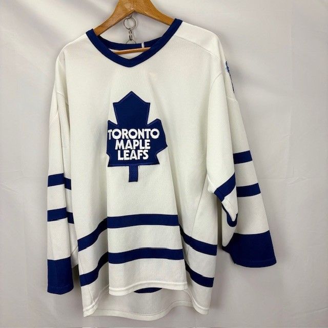 90年代 CCM NHL TRONTO MAPLE LEAFS トロントメイプルリーフス パッチ　ゲームシャツ　サイズⅬ　07031007　01
