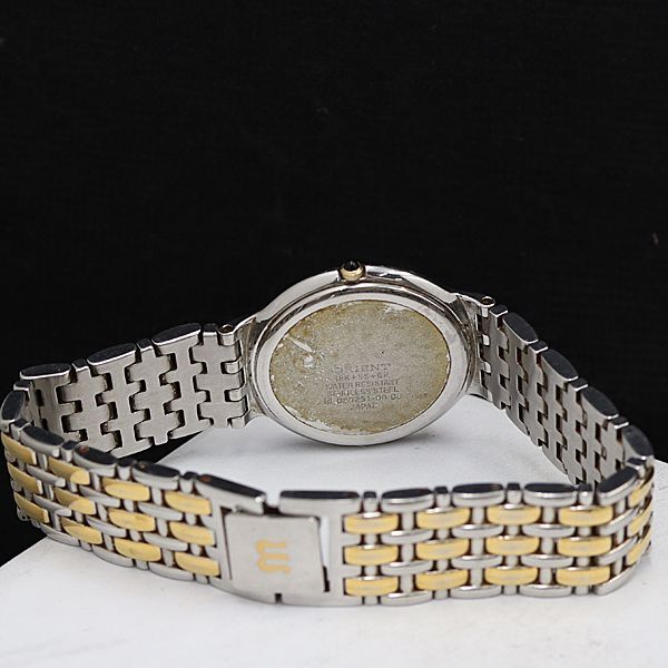 稼動 オリエント モンビジュ 18K/SS/GP D80251-00 QZ 石付 シルバー 