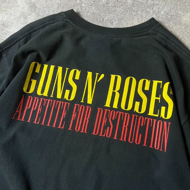 雰囲気系 00s Guns N' Roses Appetite for Destruction プリント 半袖