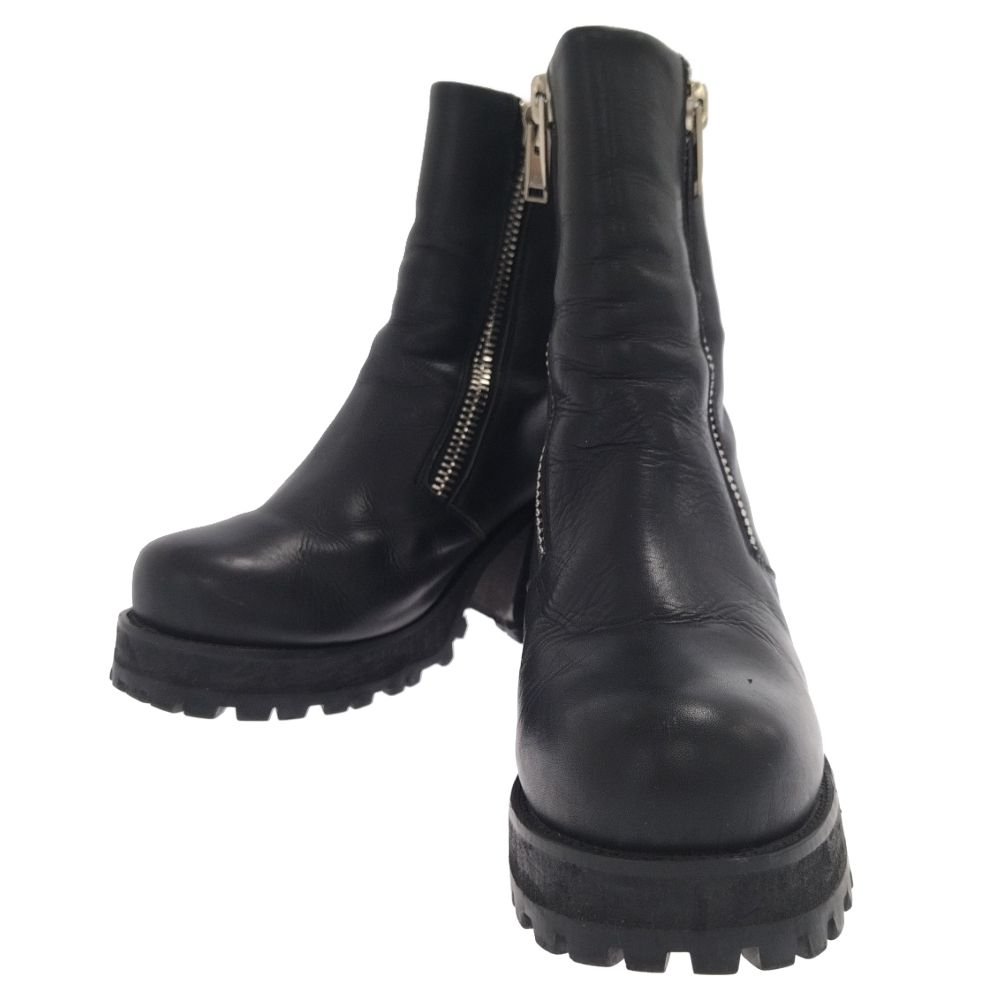unif レザープラットフォームブーツ UNIF ユニフ ローファー 厚底 