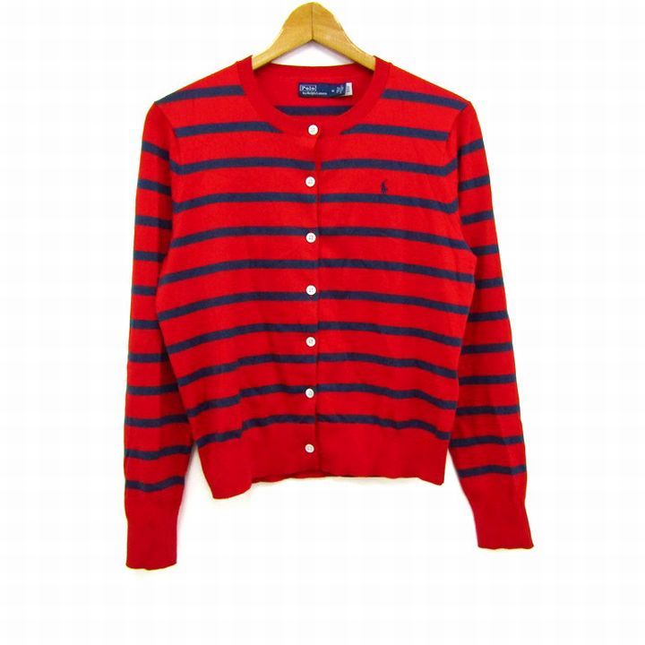新品未使用 ポロバイラルフローレン ポニーロゴ刺繍 長袖 ボーダー カーディガン POLO RALPH LAUREN - 【現行】POLO RALPH LAUREN(ポロラルフ