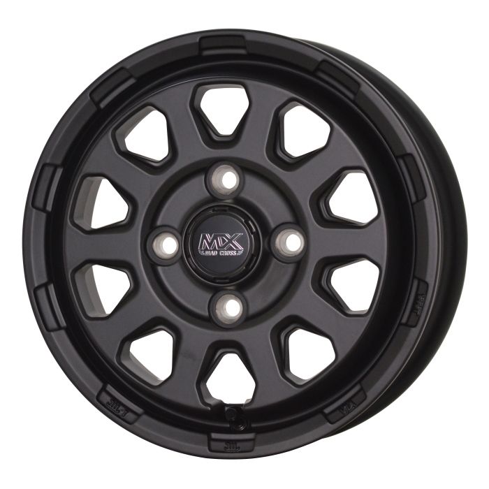 ホイール4本セット MAD CROSS RANGER マットブラック 12インチ 4B 43 4H-100
