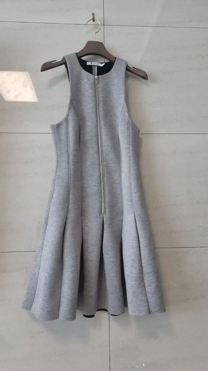 Alexander Wang アレキサンダーワング T by Alexander Wang グレー フ ジップアップ ワンピース