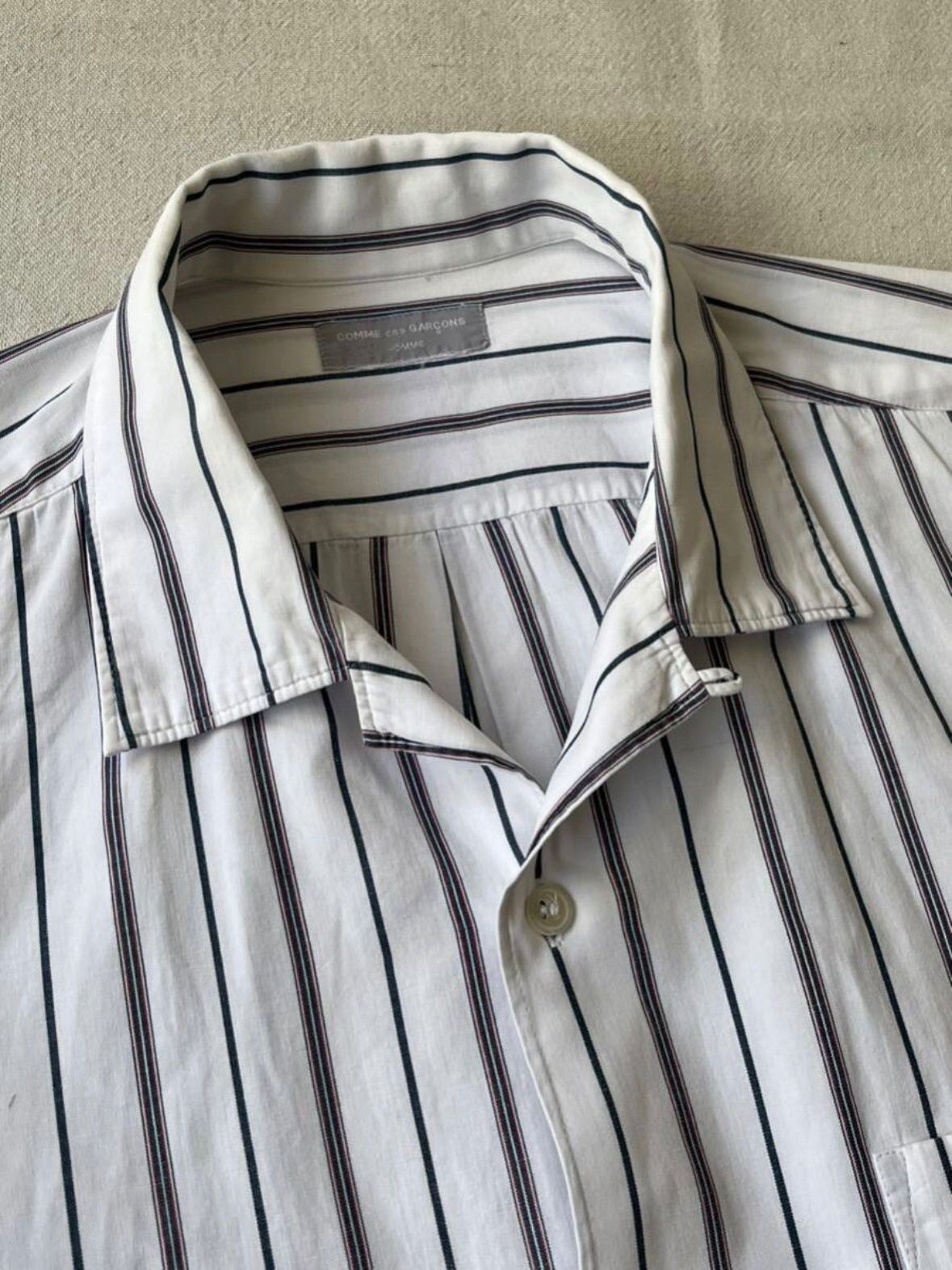 90s COMME des GARCONS HOMME オープンカラー シャツ / コットン