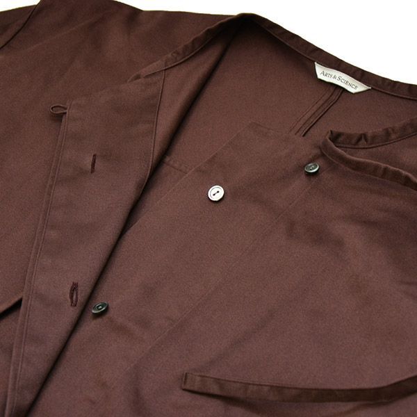 ARTS&SCIENCE Ribbon collar shirt ブラウン