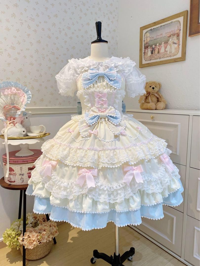 ロリータドレス かわいいJSK サスペンダードレス アイドル服