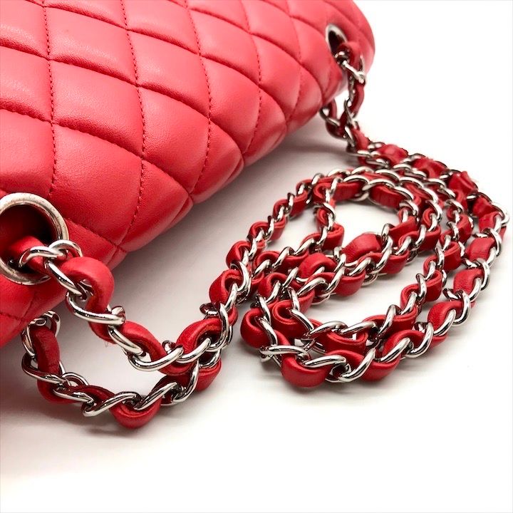 美品 CHANEL シャネル ココマーク ターンロック マトラッセ ラムスキン