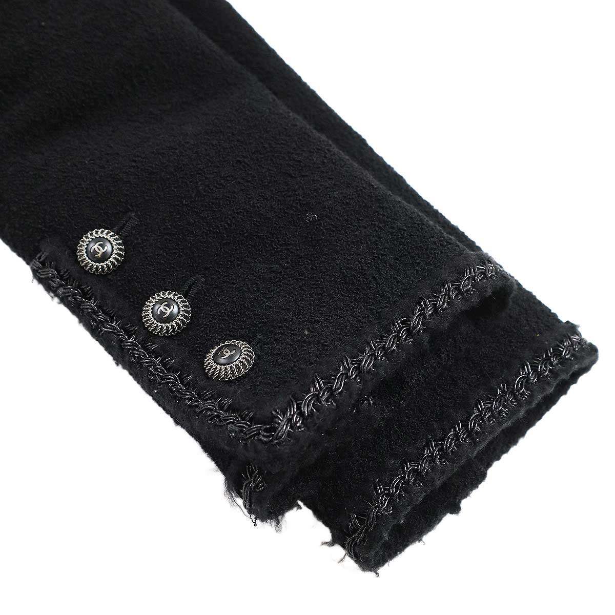 CHANEL シャネル 08A ココマークツイードノーカラージャケット