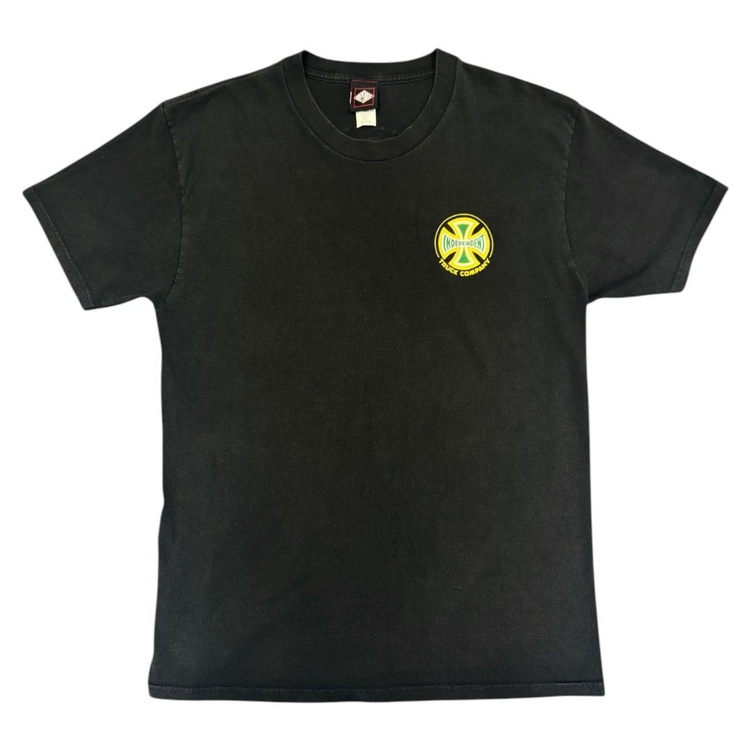 00s INDEPENDENT アイアンクロスTシャツ ネイビー 90s〜 Independent
