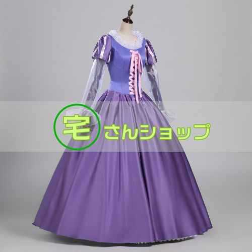 ラプンツェル ドレス 仮装 済ませよ 衣装 大人 Dハロ コスプレ
