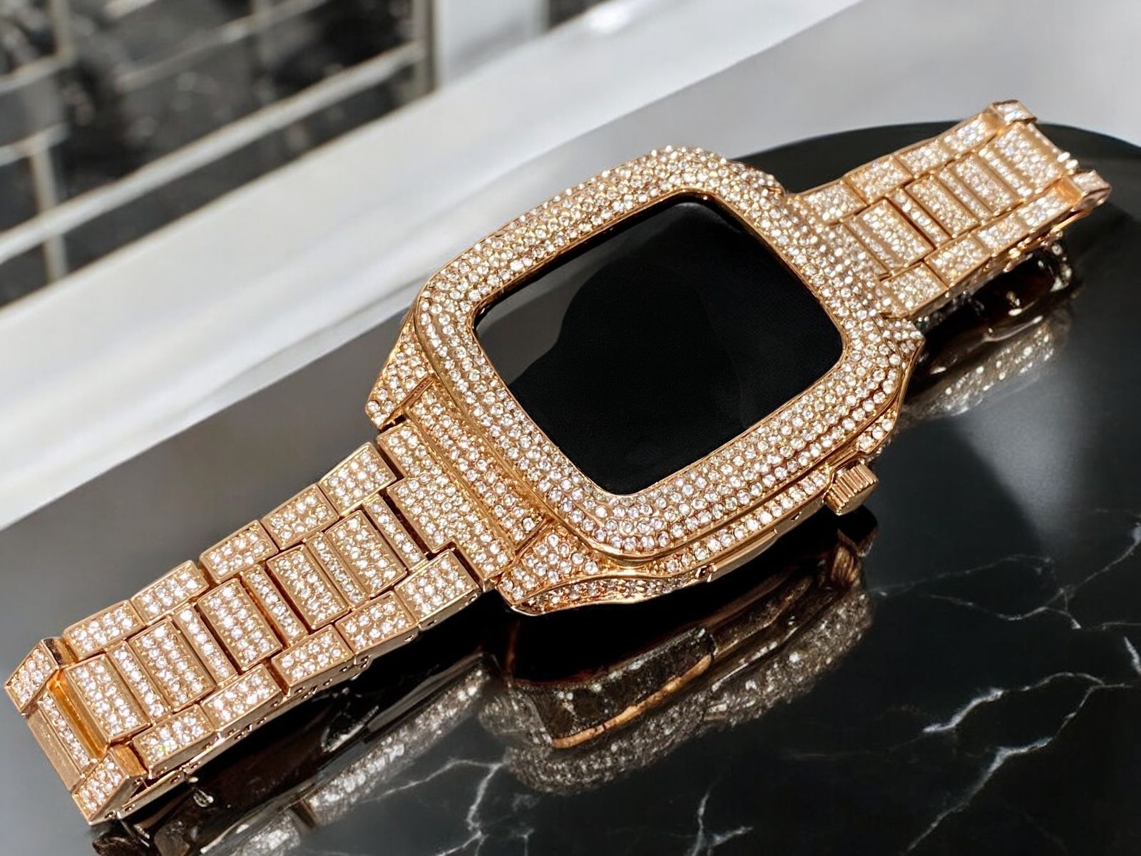 アップルウォッチキラキラケースカバーApple Watchバンドステンレス52