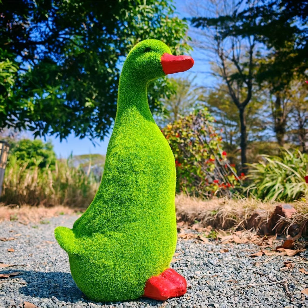 HANAです。 置物 オブジェ ガーデンオーナメント 3羽のアヒル あひる 黄色 屋外