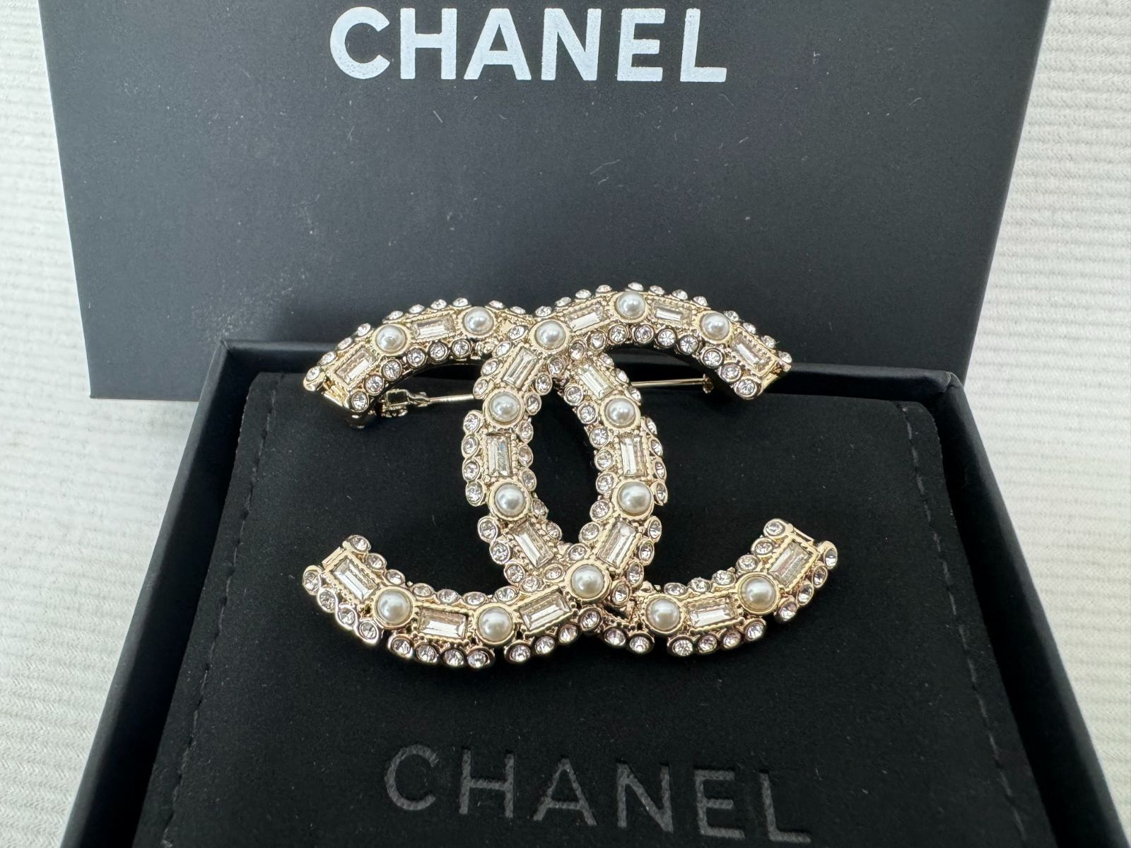 CHANEL シャネル ココマーク ブローチ パール