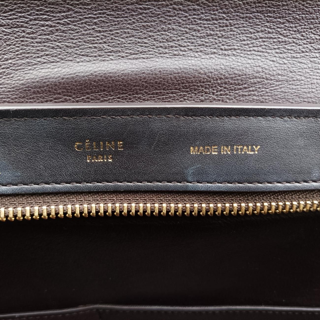 セリーヌCelineトラペーズスモール ベージュ×ブラック×ブルー