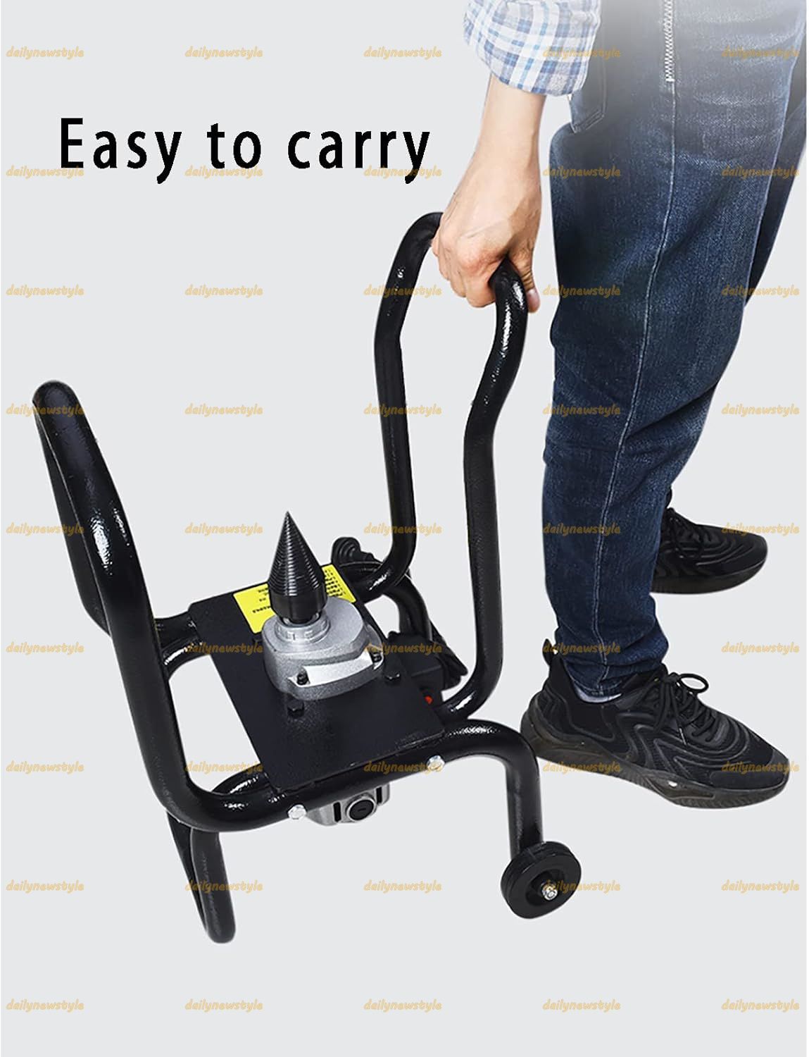 人気推薦◆電動薪割り機 全自動家庭用薪割りツール 持ち運びが簡単 強力 暖炉やファイヤーピット用の砥石付き薪点火薪割り機