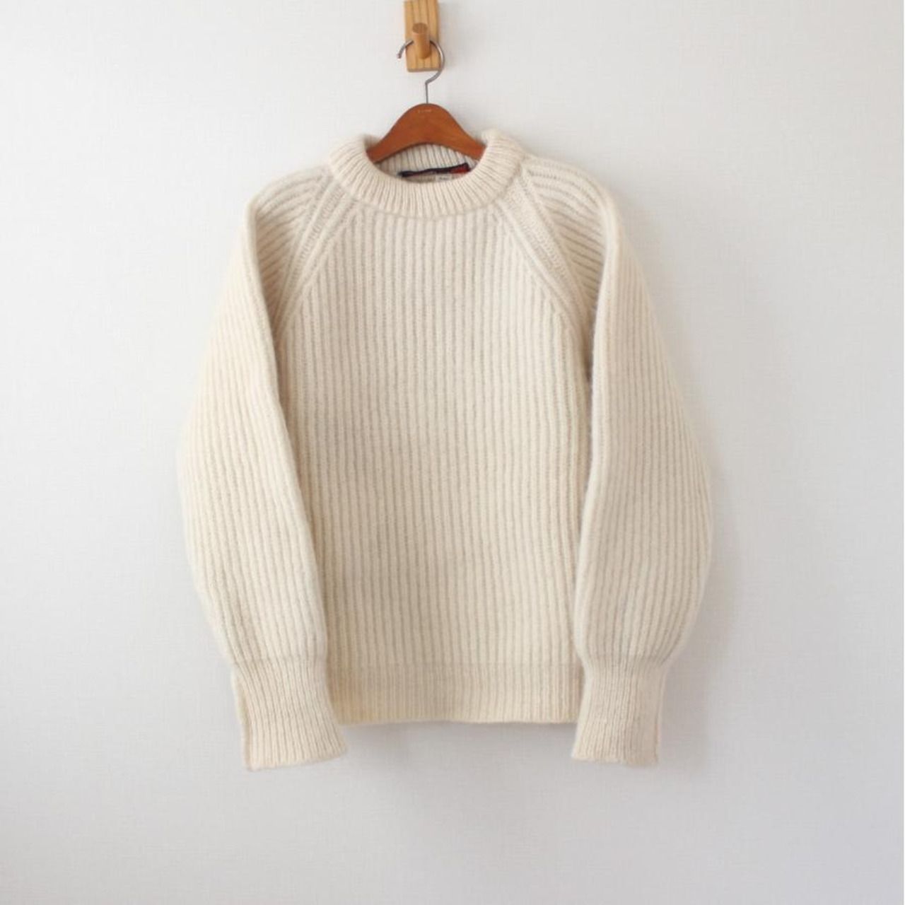 British Wool 英国羊毛公社 ニット セーター UK製 白 36-38 （w-2321215）