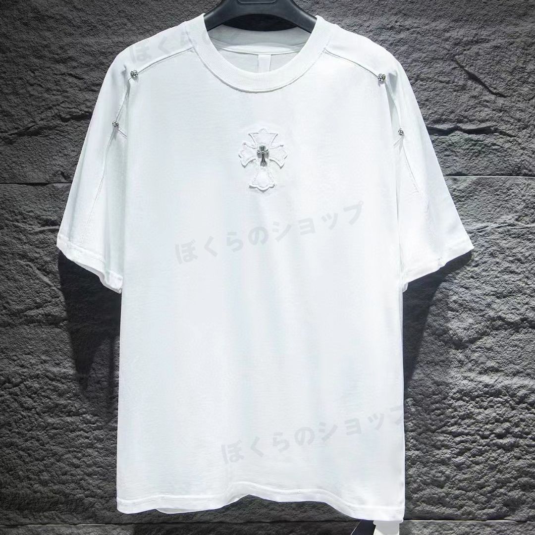 【黒/白選択可能】Chrome Hearts | クロムハーツ Ｔシャツ 半袖 ロンT カットソー ロングTシャツ ブラック ホワイト 黒 白