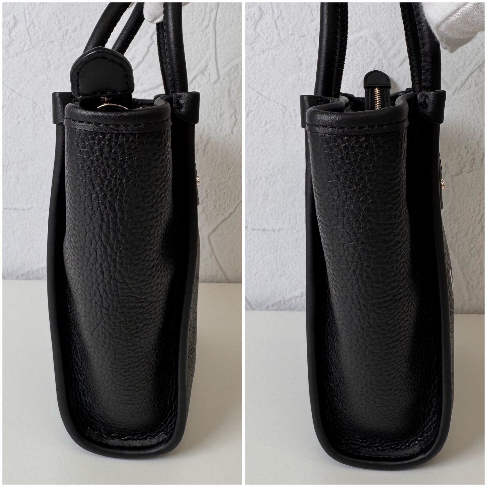 美品✨ ケイトスペード　スモールエラ　2wayハンドバッグ　ペブルレザー　黒 ケイトスペード KATE SPADE バッグ トートバッグ 斜めがけ 2way