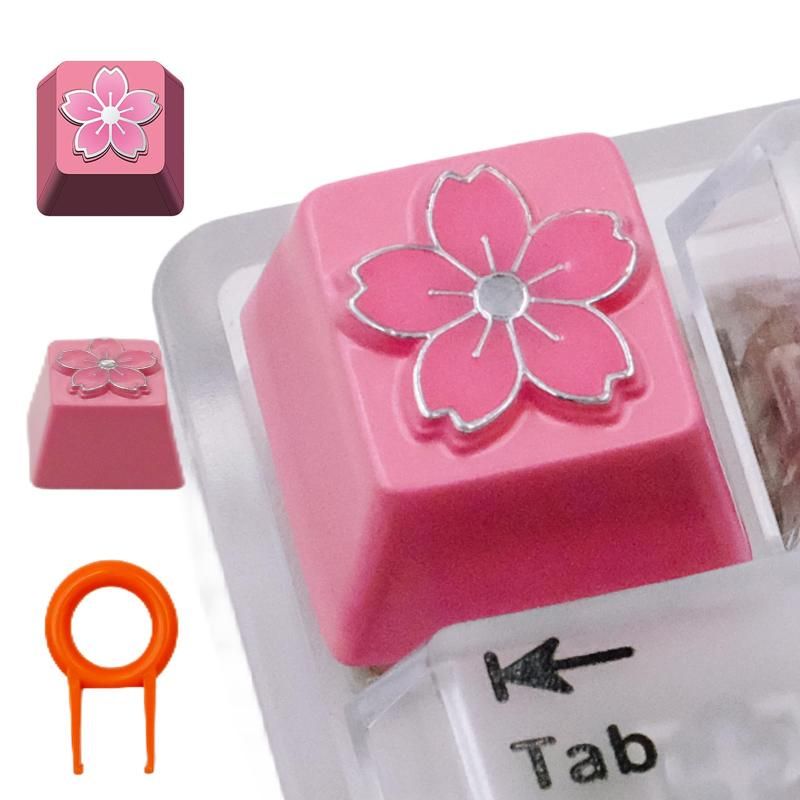 Bailanteバイランデ キーキャップ カスタムゲーム キーキャップ Switchメカニカルキーボードのキーキャップ 金属のキーキャップ 桜 かわいい 個性 ほとんどのキーボードに対応 キーキャップ