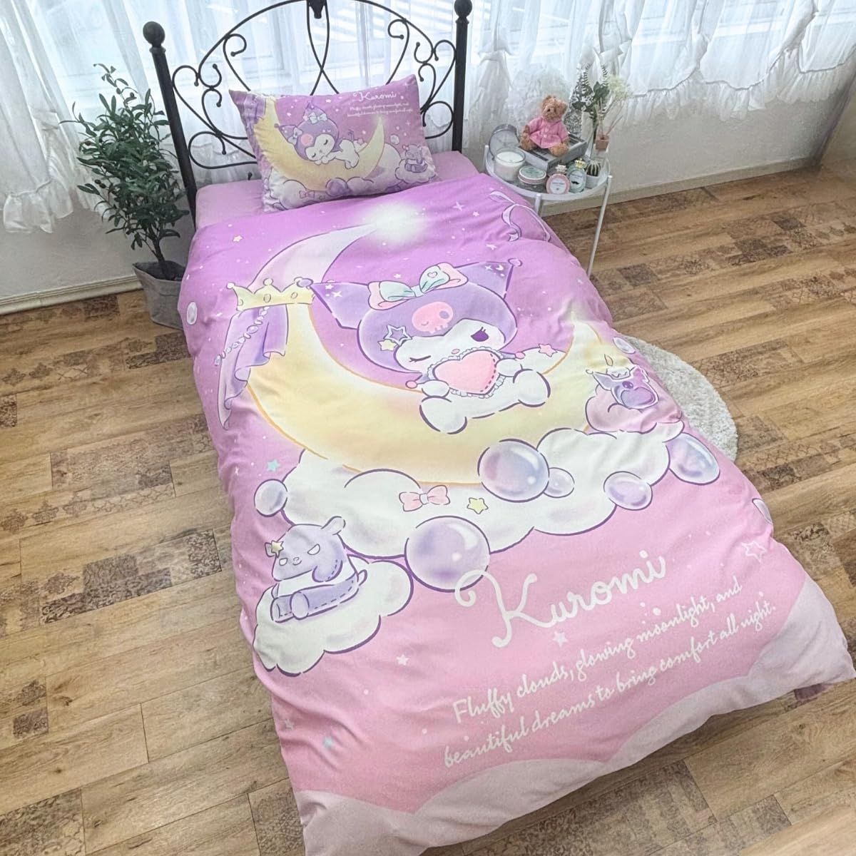 サンリオ SANRIO クロミ 布団カバー3点セット シングル かわいい キャラクター 掛け布団カバー 枕カバー ボックスシーツ 丸洗いOK おしゃれ ベッドカバー SB-681-S