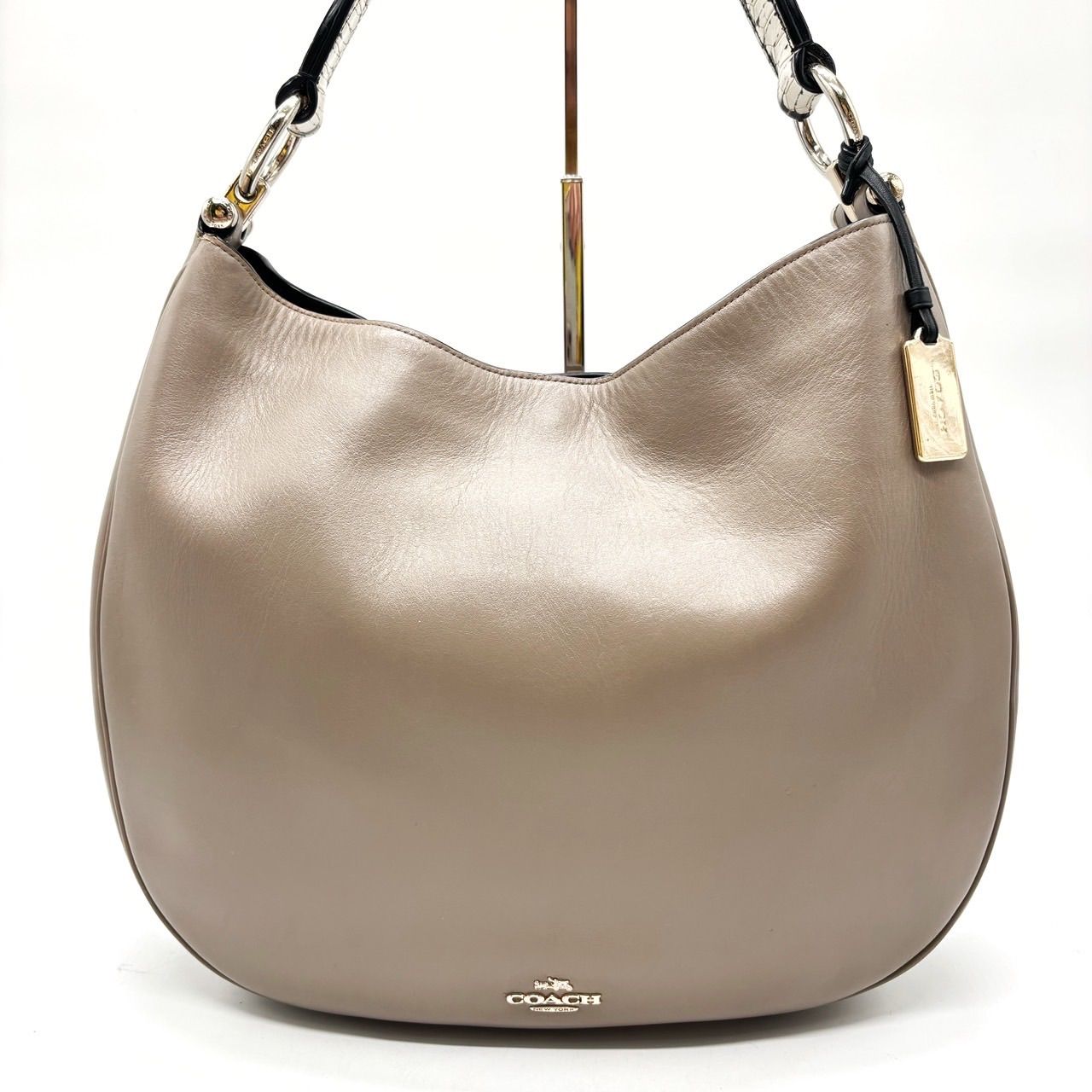 A4収納可【COACH】ストラップ付 2way トートバッグ ビジネスにも 