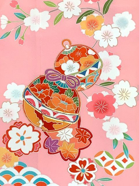 手描き 絵羽付け