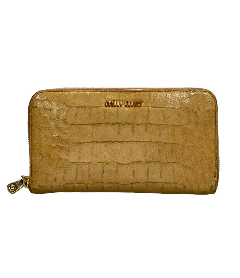 ミュウミュウ ラウンドファスナー長財布 レディース MIUMIU