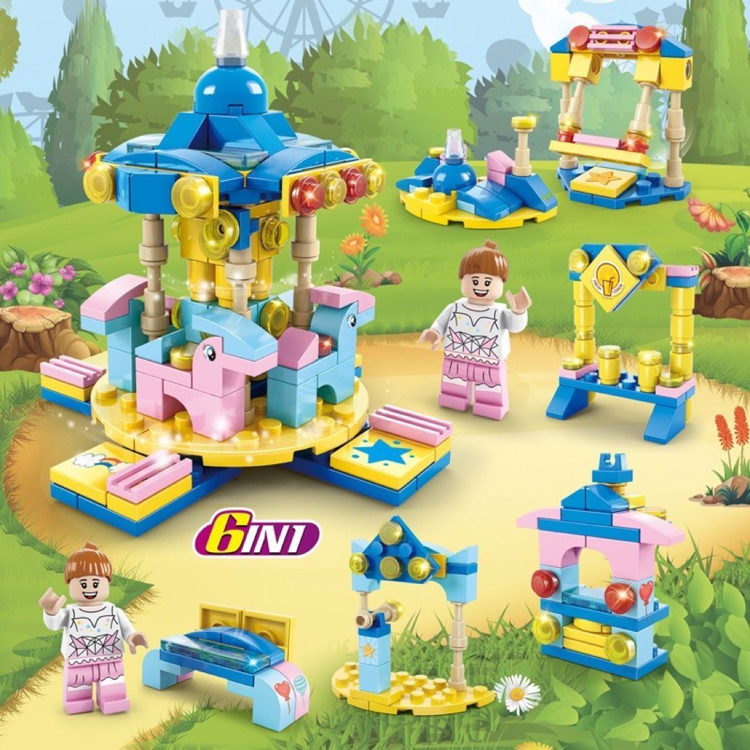 8612-8 メリーゴーランド 知育玩具 プレゼント ミニフィグ 全国送料