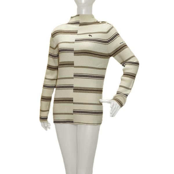 ヒールクリーク Heal Creek レディース 秋冬 アシンメトリーボーダーセーター サイズ42 002-15111