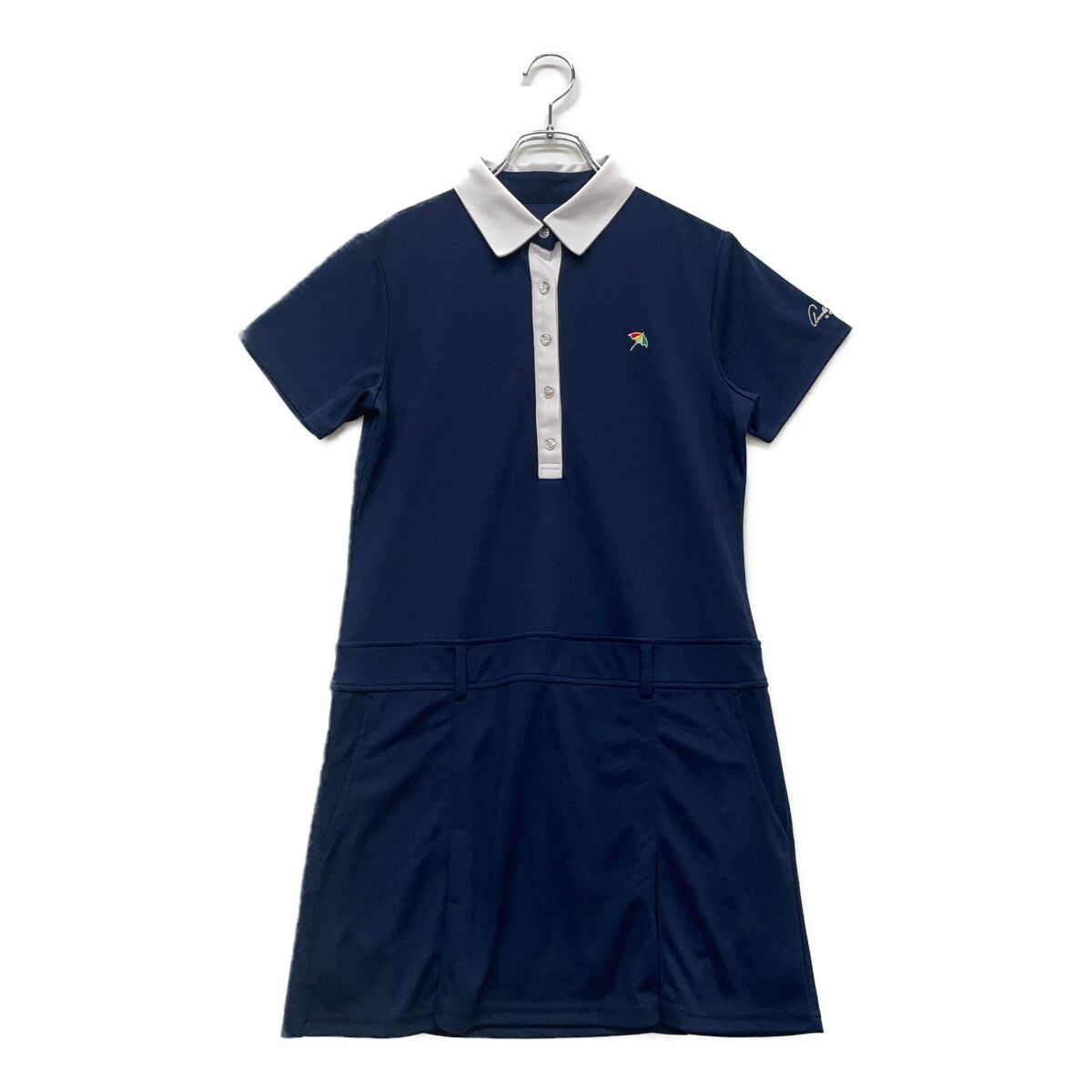 中古 レディース アーノルドパーマー Arnold Palmer ワンピース M 紺 ネイビー シンプル