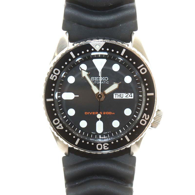 SEIKO セイコー ブラックボーイ 自動巻き ラバーベルト SEIKO DIVER´S セイコー ダイバーズ 200M防水 7S26-0020 自動巻き