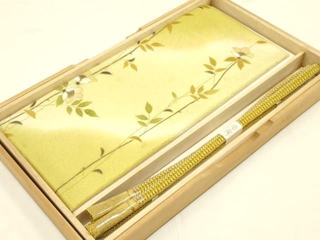 平和屋着物●和装小物 帯締め 帯揚げセット 枝花文 暈し染め 金糸 金彩 ♥ AAAY7113ay