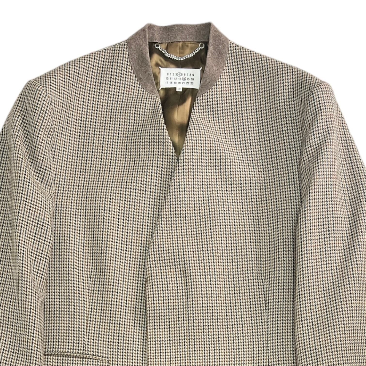 Maison Margiela 22AW Houndstooth Nocollar Coat - メルカリ