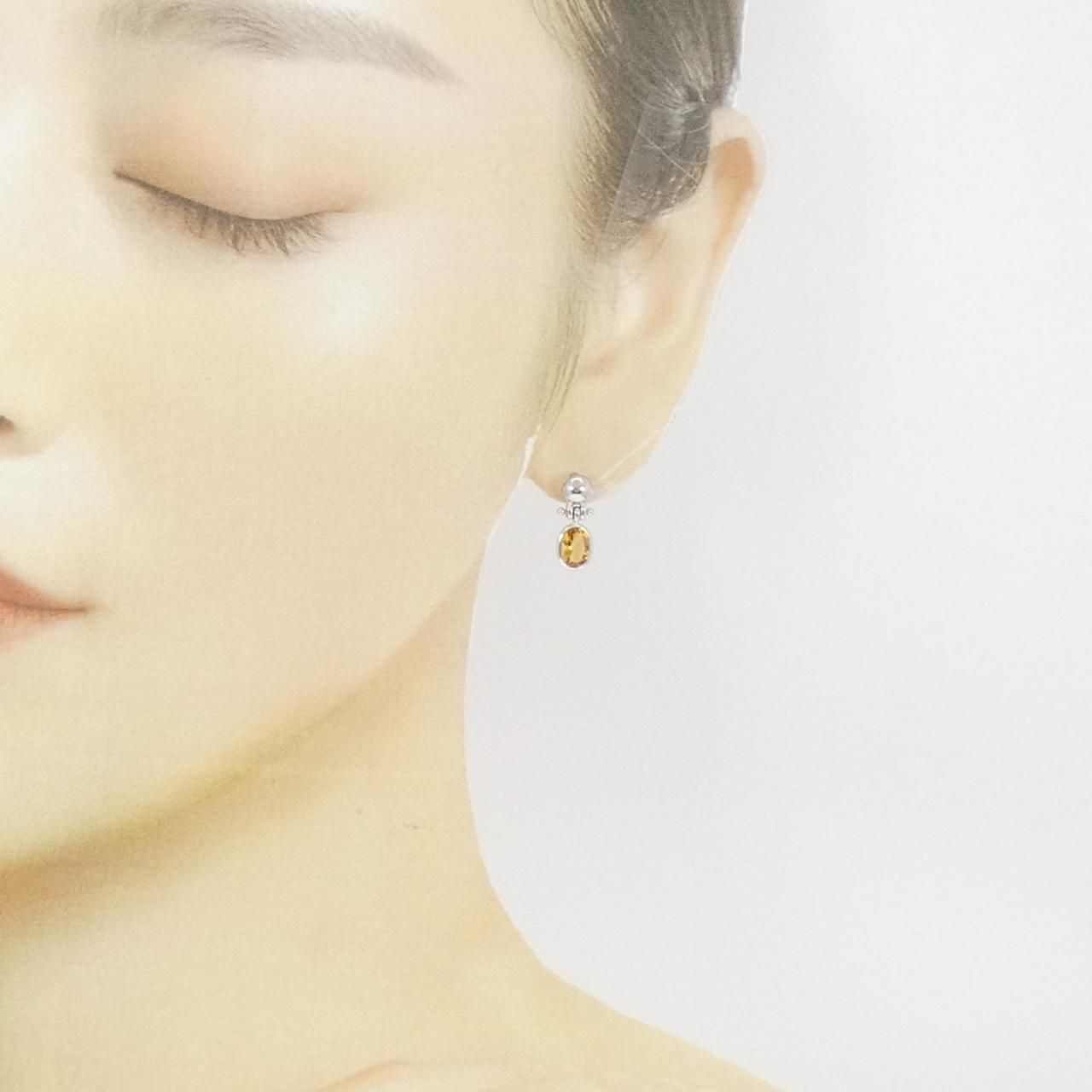 PT/PT900 シトリン ピアス - メルカリ 