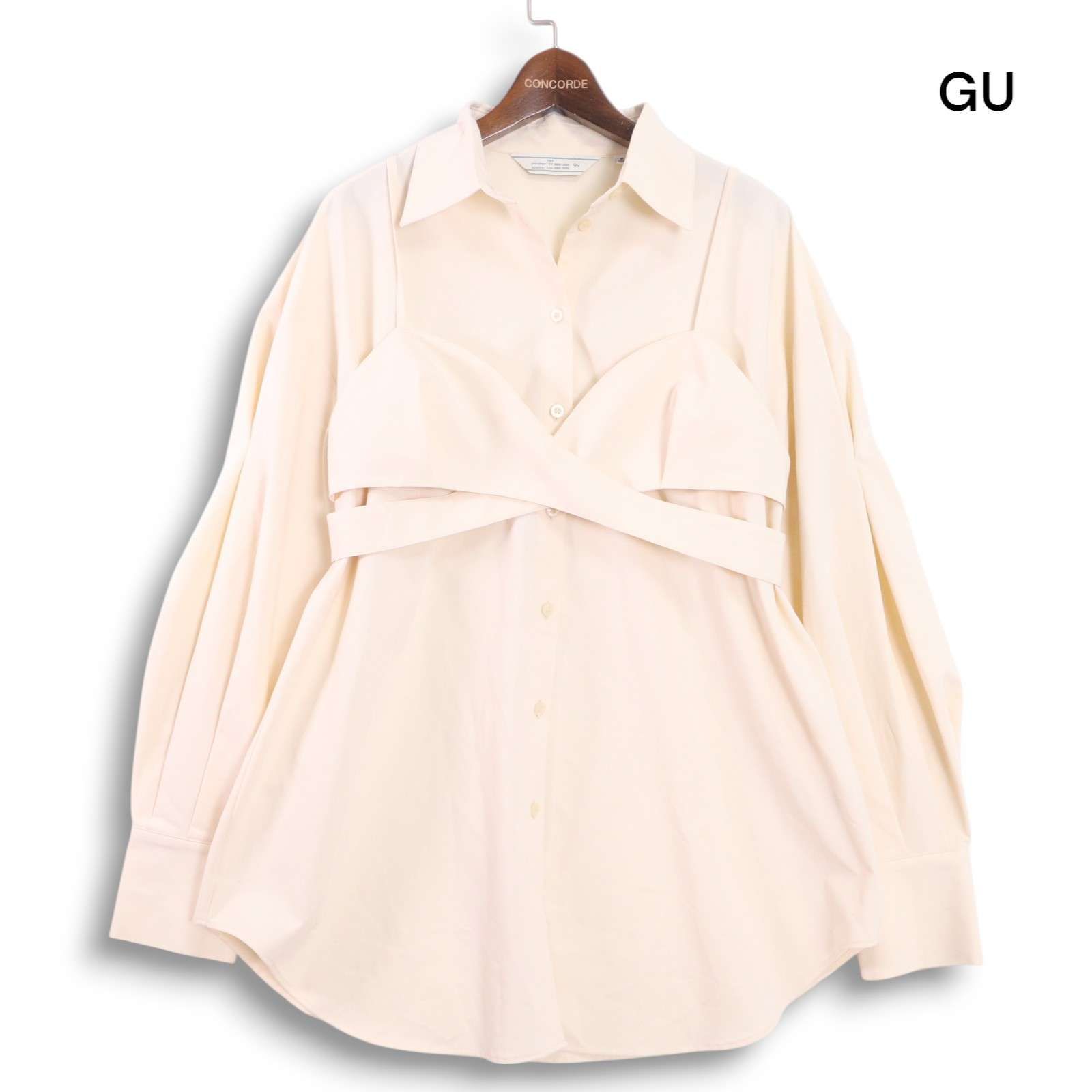新品未使用　ジーユー　gu rokh ビスチェコンビネーションシャツ　3XL GUジーユー新品rokh ビスチェコンビネーションシャツ ダーク