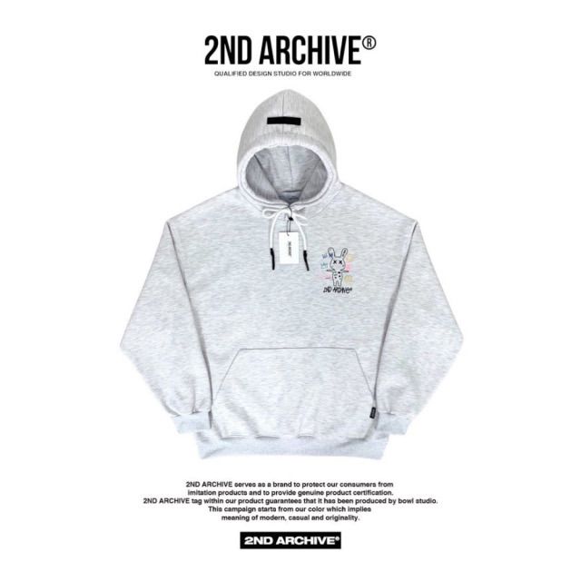 【韓国】（新品未使用　札なし）2NDARCHIVE カラフルウサギ パーカー 2ND ARCHIVE リフレクターラビットパーカー】セカンドアーカイブ 韓国