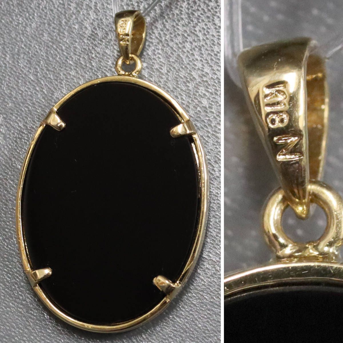 K18オニキスオパールペンダントトップ 6.2g - メルカリ