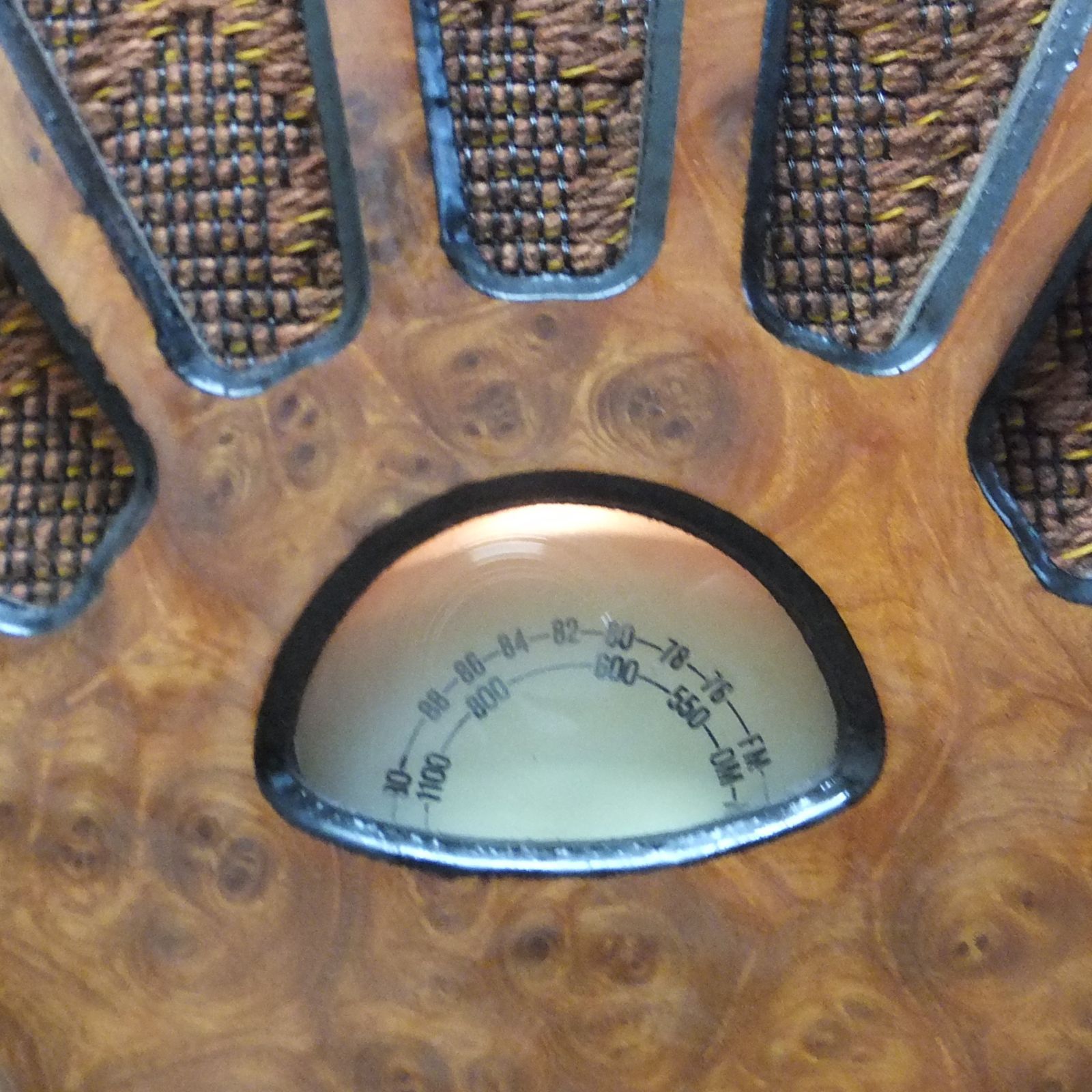 R512 アンティーク アールデコ調 木製キャビネットラジオ 通電OK 現状 20