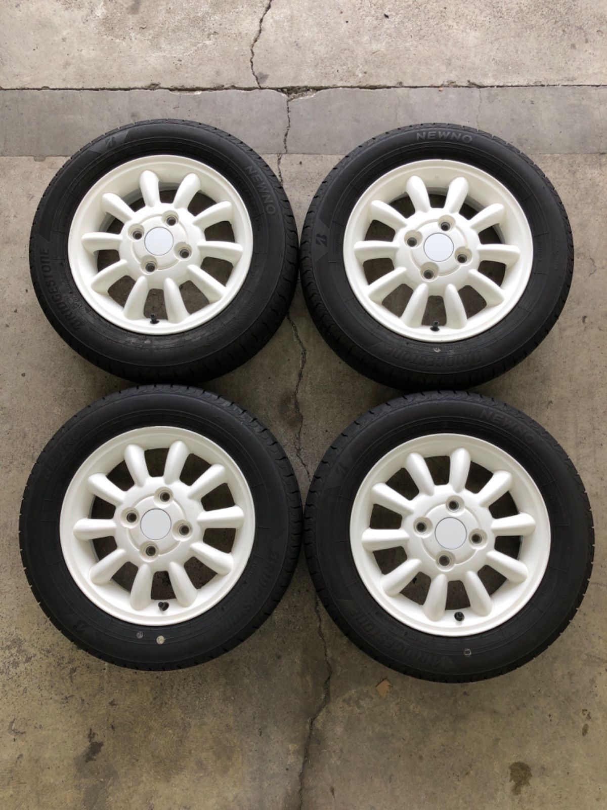22年 ラパン純正アルミホイール 13インチ 155|65R13 サマータイヤ 夏 パレット ルークス