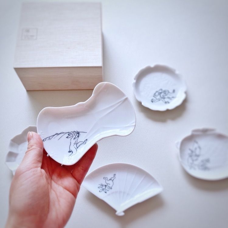 九谷焼 鳥獣戯画 スポーツ 中皿2枚セット ショップチャンネル 九谷焼